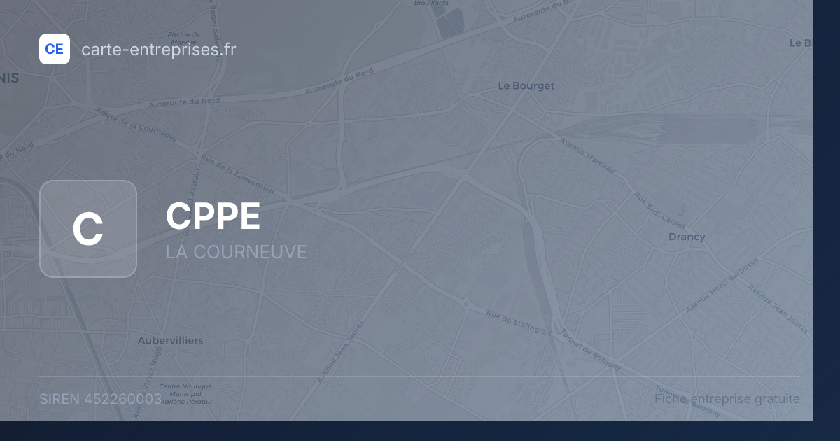 CPPE — 452260003 — fiche entreprise