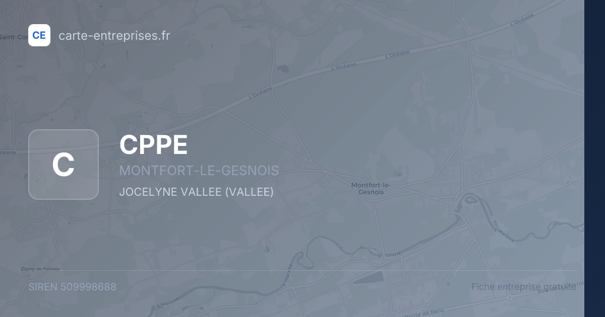 CPPE — 509998688 — fiche entreprise