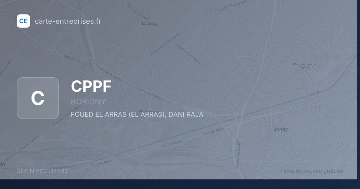 CPPF — 802314542 — fiche entreprise
