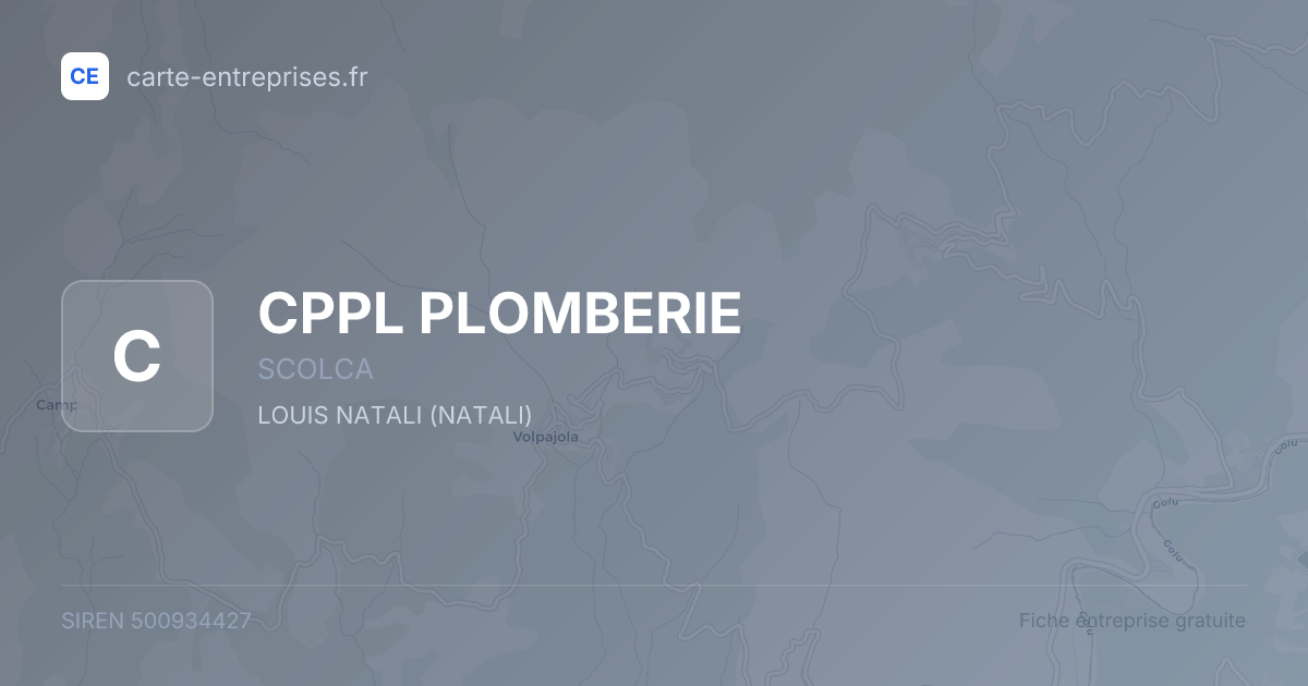 CPPL PLOMBERIE — 500934427 — fiche entreprise