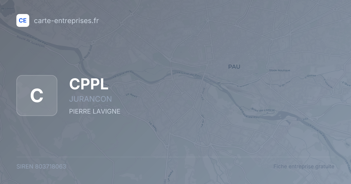 CPPL — 803718063 — fiche entreprise