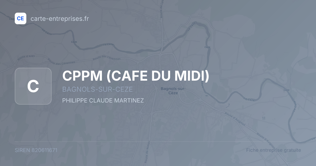 CPPM (CAFE DU MIDI) — 820611671 — fiche entreprise