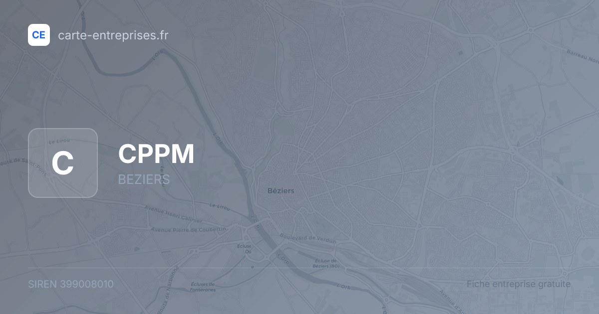 CPPM — 399008010 — fiche entreprise