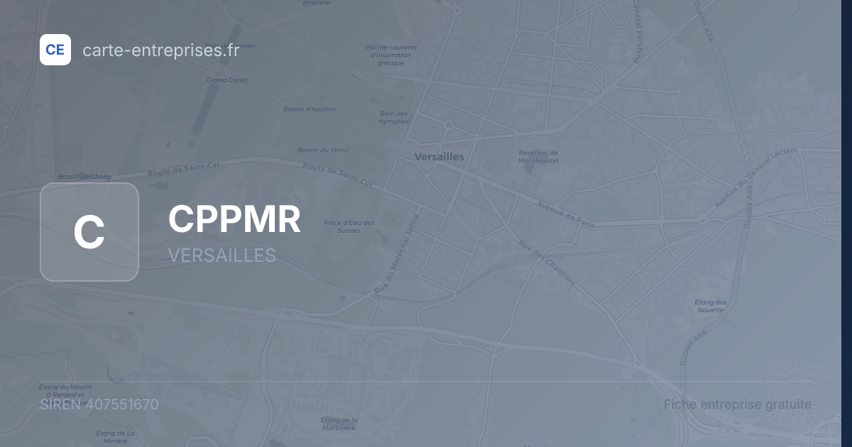 CPPMR — 407551670 — fiche entreprise