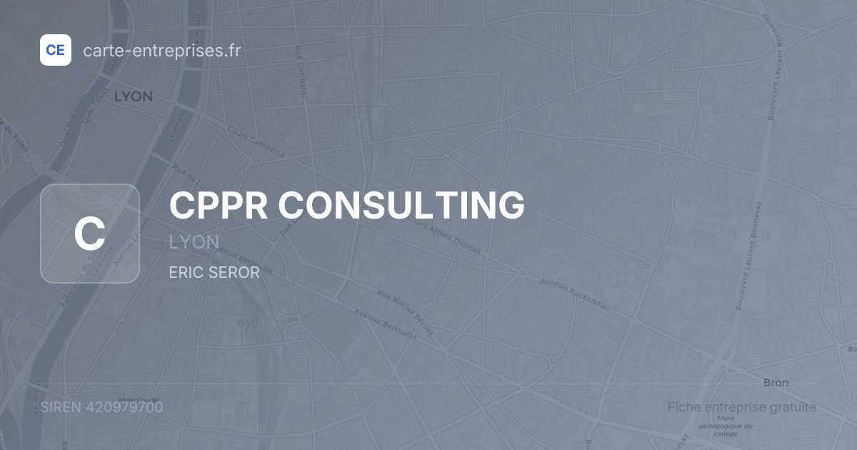 CPPR CONSULTING — 420979700 — fiche entreprise