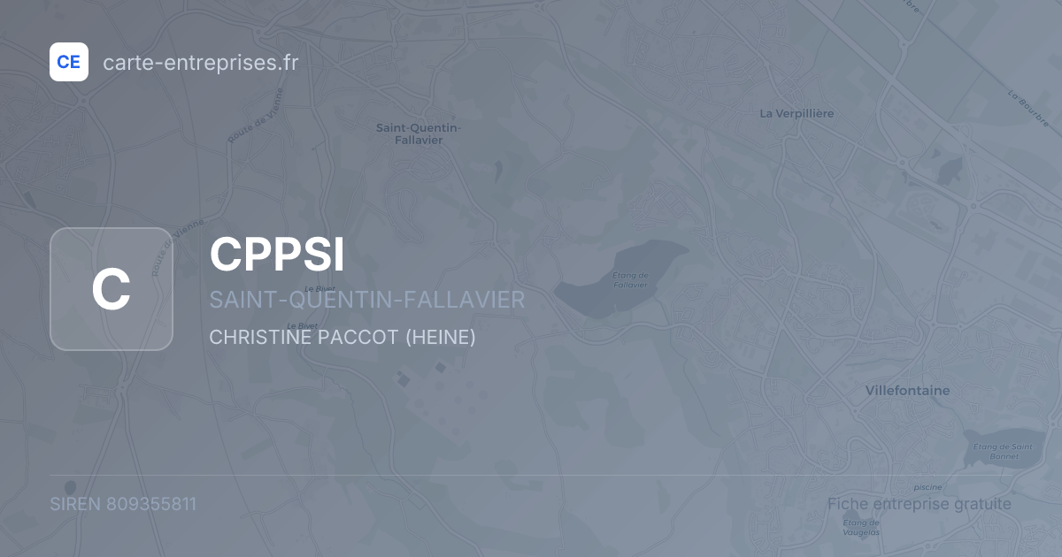 CPPSI — 809355811 — fiche entreprise