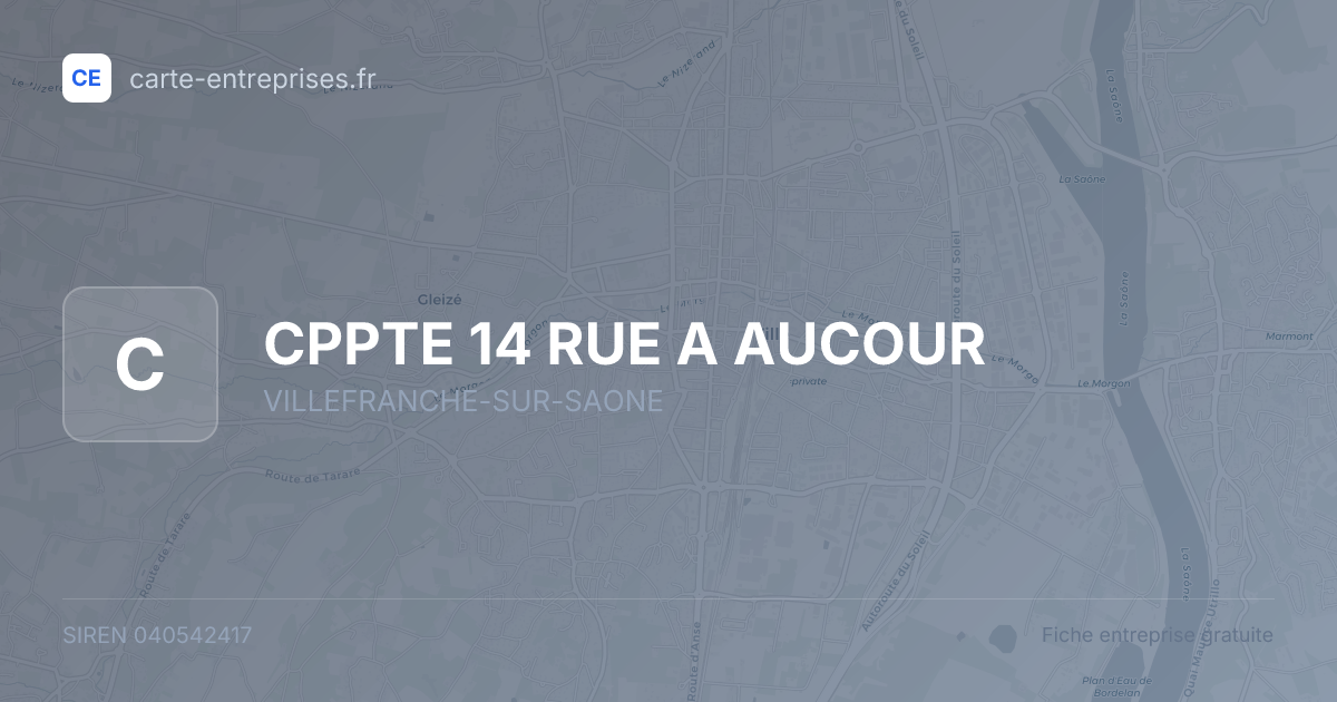 CPPTE 14 RUE A AUCOUR — 040542417 — fiche entreprise
