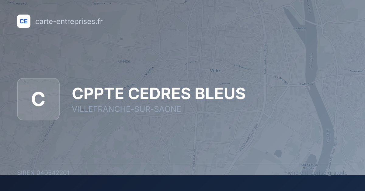 CPPTE CEDRES BLEUS — 040542201 — fiche entreprise