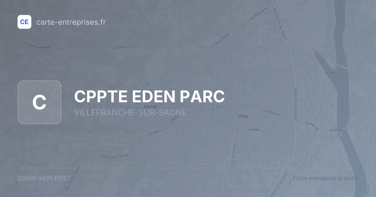 CPPTE EDEN PARC — 040541757 — fiche entreprise