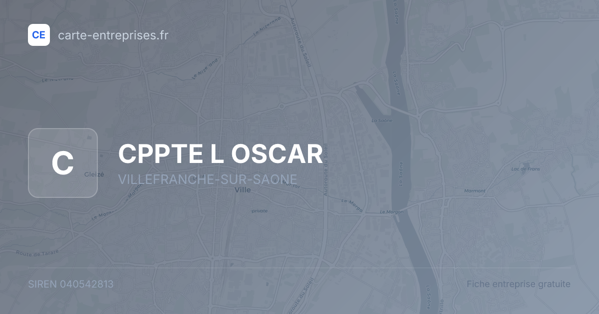 CPPTE L OSCAR — 040542813 — fiche entreprise