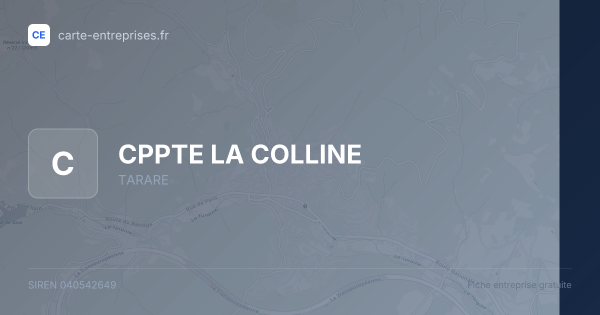 CPPTE LA COLLINE — 040542649 — fiche entreprise