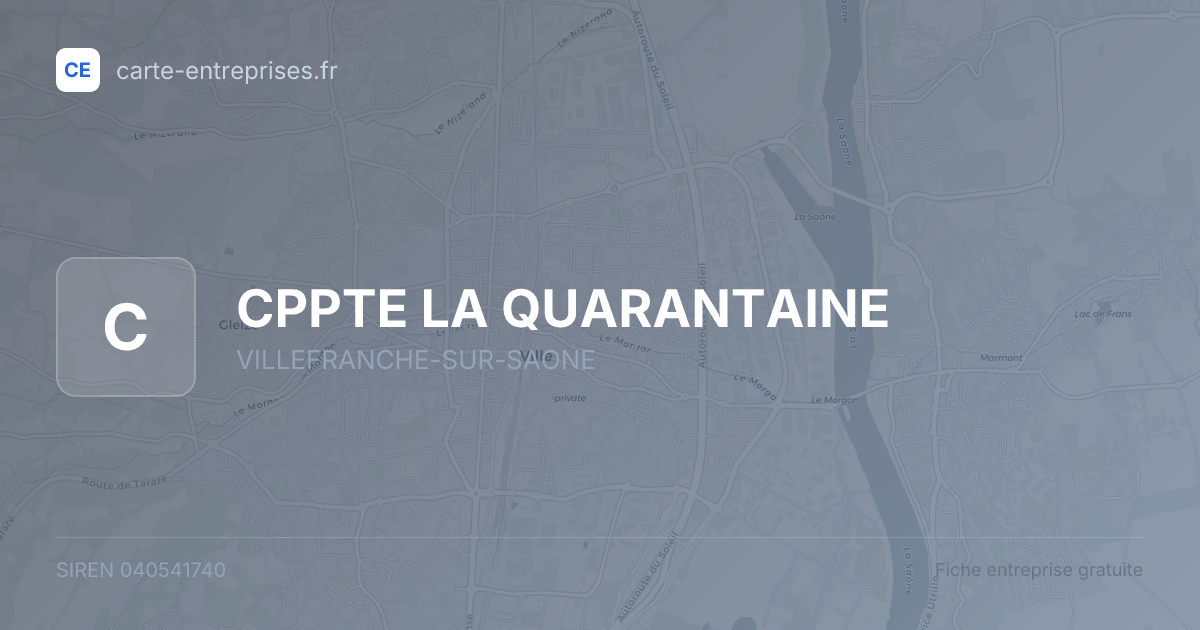 CPPTE LA QUARANTAINE — 040541740 — fiche entreprise