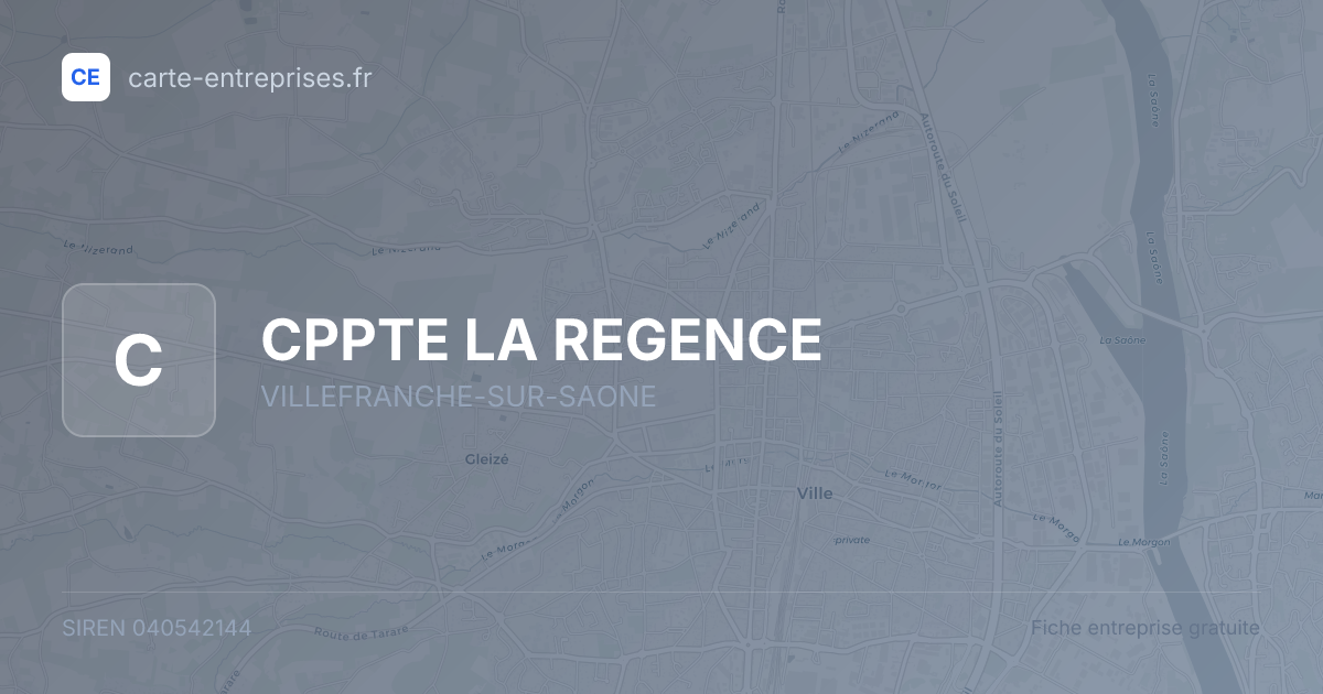 CPPTE LA REGENCE — 040542144 — fiche entreprise