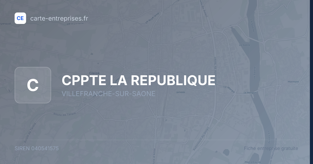 CPPTE LA REPUBLIQUE — 040541575 — fiche entreprise