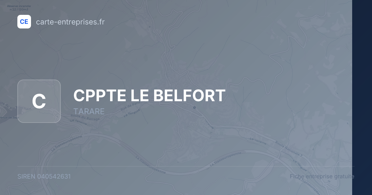 CPPTE LE BELFORT — 040542631 — fiche entreprise
