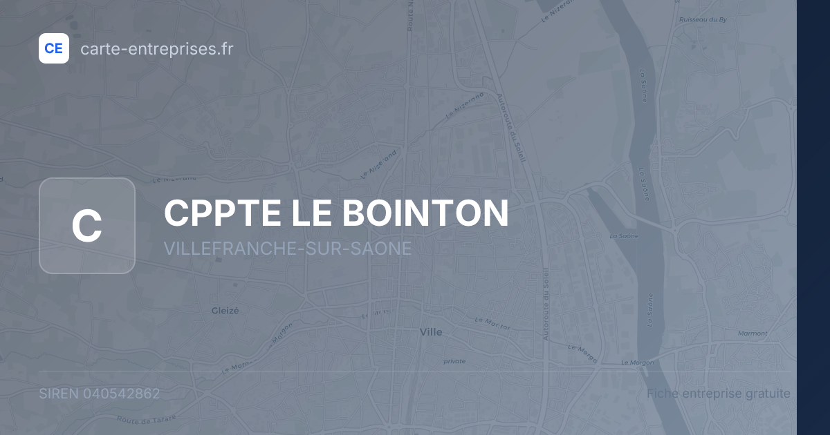 CPPTE LE BOINTON — 040542862 — fiche entreprise