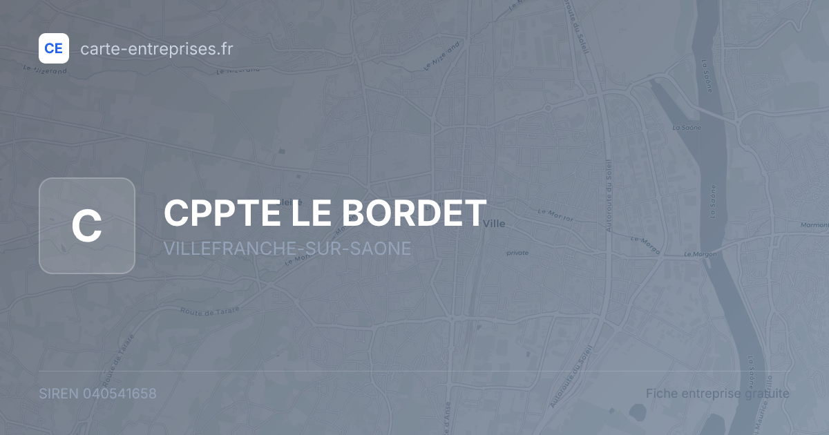 CPPTE LE BORDET — 040541658 — fiche entreprise