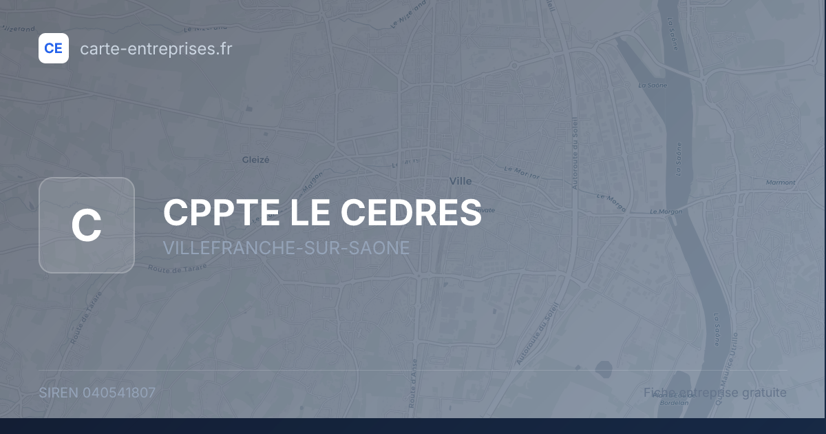 CPPTE LE CEDRES — 040541807 — fiche entreprise