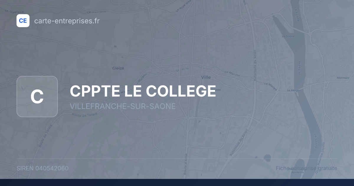 CPPTE LE COLLEGE — 040542060 — fiche entreprise