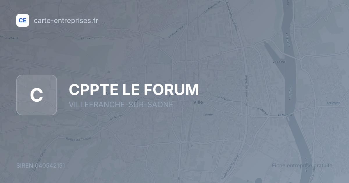 CPPTE LE FORUM — 040542151 — fiche entreprise