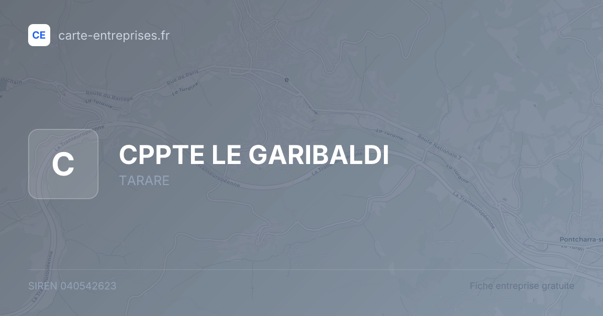 CPPTE LE GARIBALDI — 040542623 — fiche entreprise