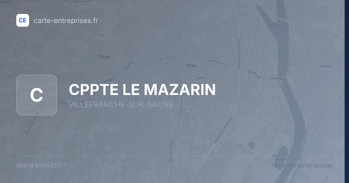 CPPTE LE MAZARIN — 040542177 — fiche entreprise