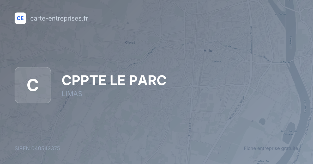 CPPTE LE PARC — 040542375 — fiche entreprise