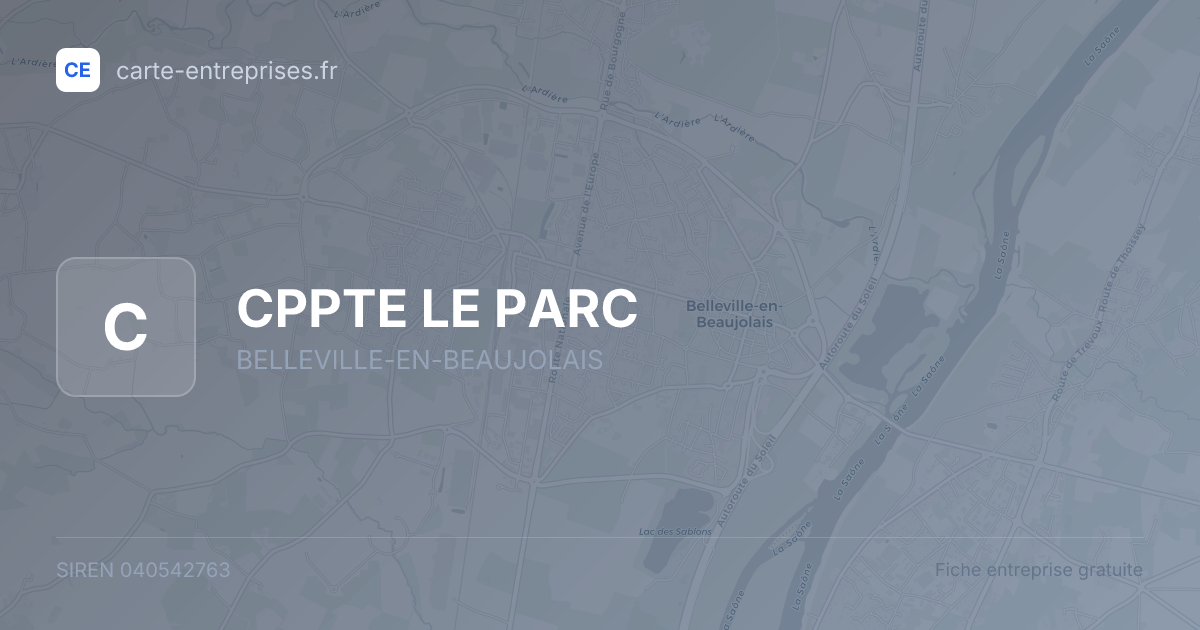 CPPTE LE PARC — 040542763 — fiche entreprise