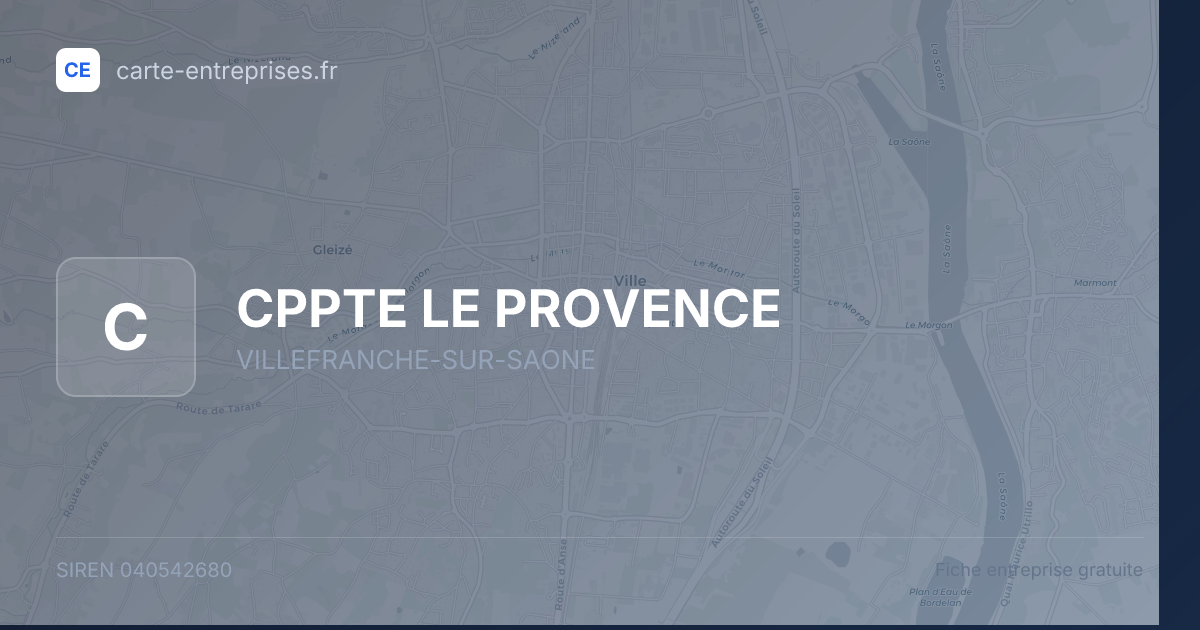 CPPTE LE PROVENCE — 040542680 — fiche entreprise