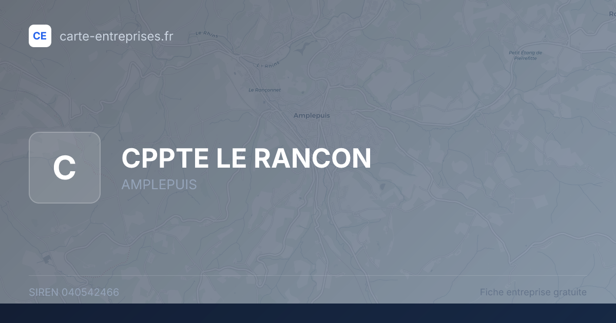 CPPTE LE RANCON — 040542466 — fiche entreprise