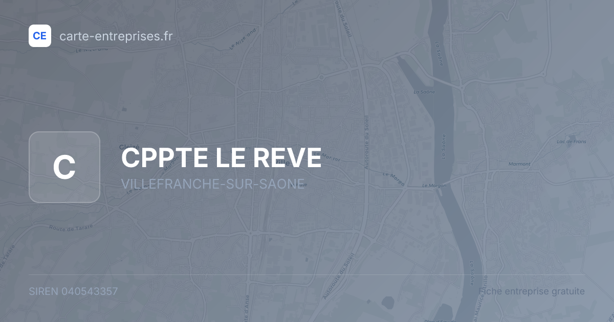 CPPTE LE REVE — 040543357 — fiche entreprise
