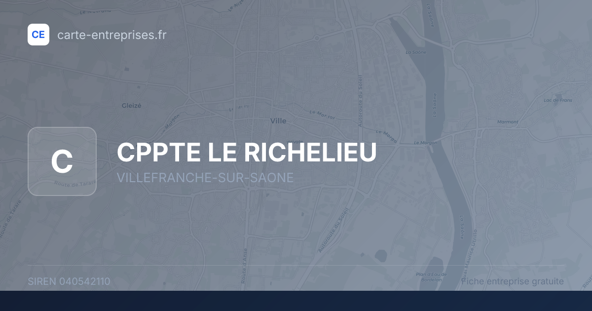 CPPTE LE RICHELIEU — 040542110 — fiche entreprise