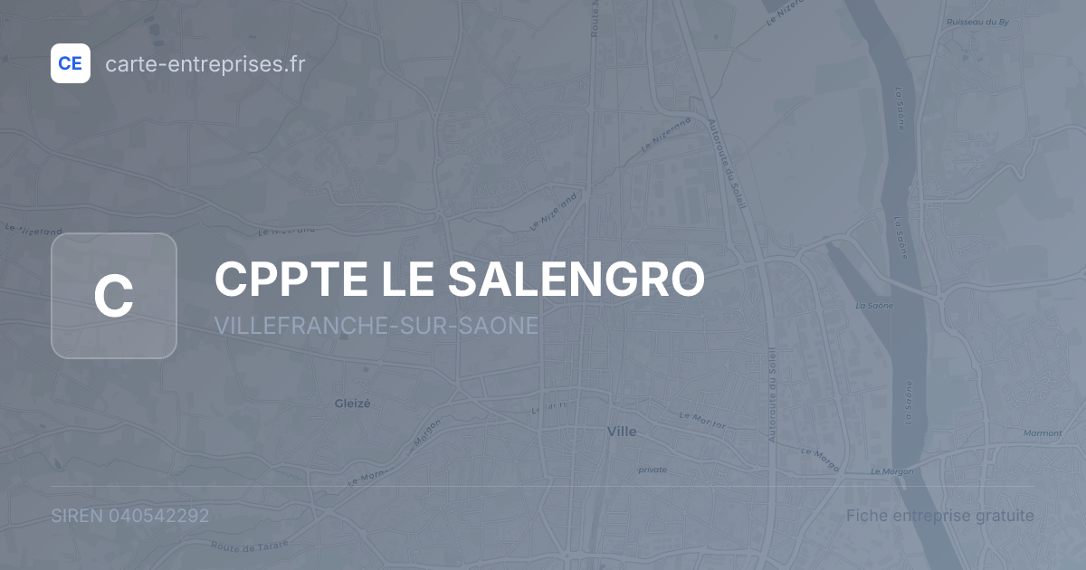 CPPTE LE SALENGRO — 040542292 — fiche entreprise