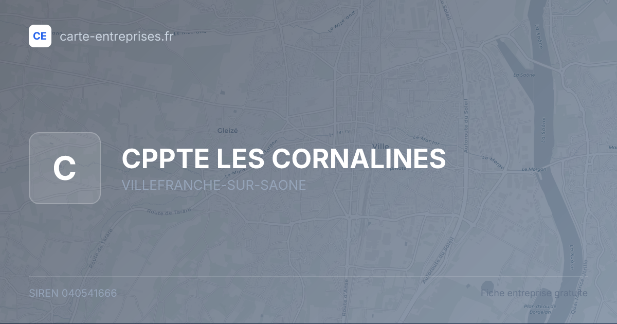 CPPTE LES CORNALINES — 040541666 — fiche entreprise