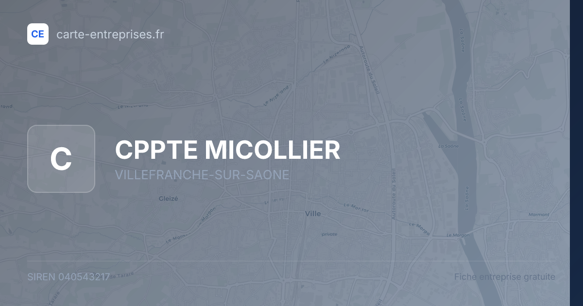 CPPTE MICOLLIER — 040543217 — fiche entreprise