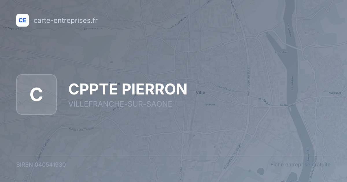CPPTE PIERRON — 040541930 — fiche entreprise