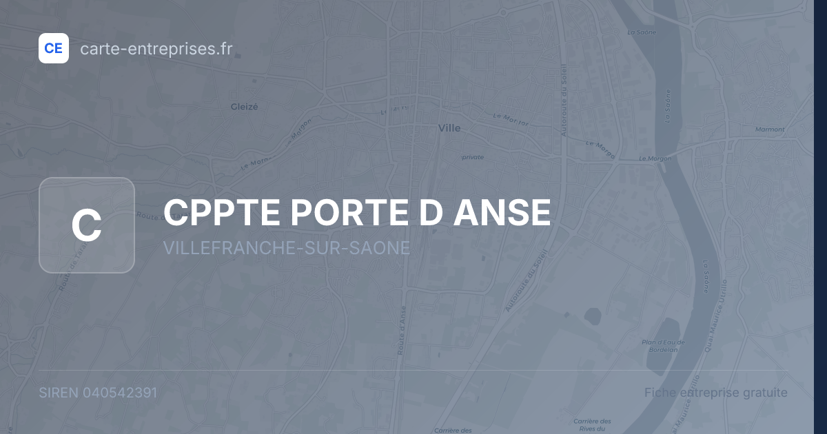 CPPTE PORTE D ANSE — 040542391 — fiche entreprise