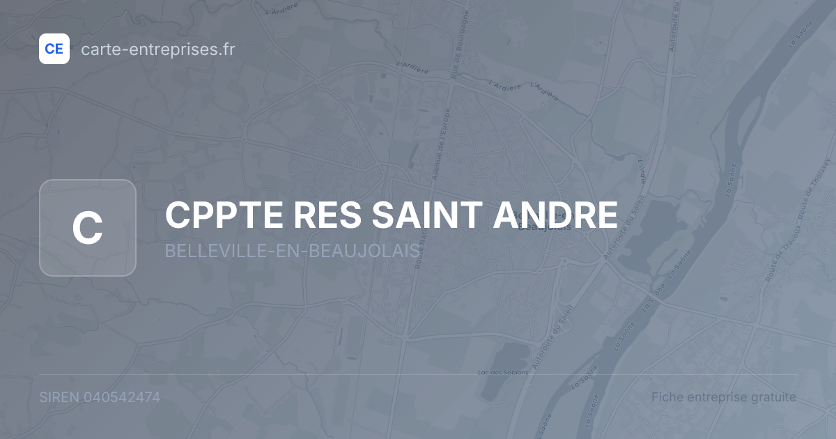 CPPTE RES SAINT ANDRE — 040542474 — fiche entreprise