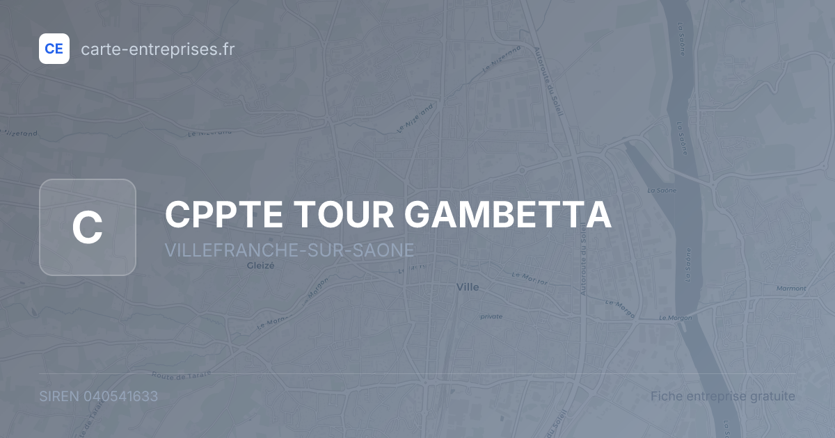 CPPTE TOUR GAMBETTA — 040541633 — fiche entreprise