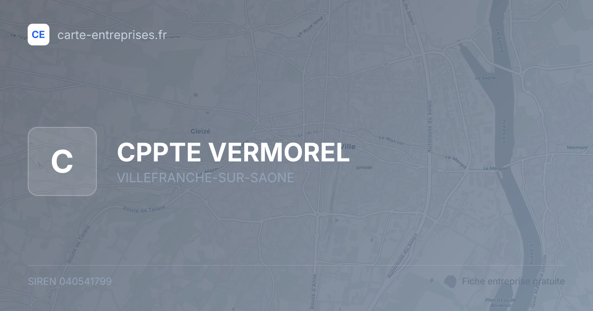 CPPTE VERMOREL — 040541799 — fiche entreprise