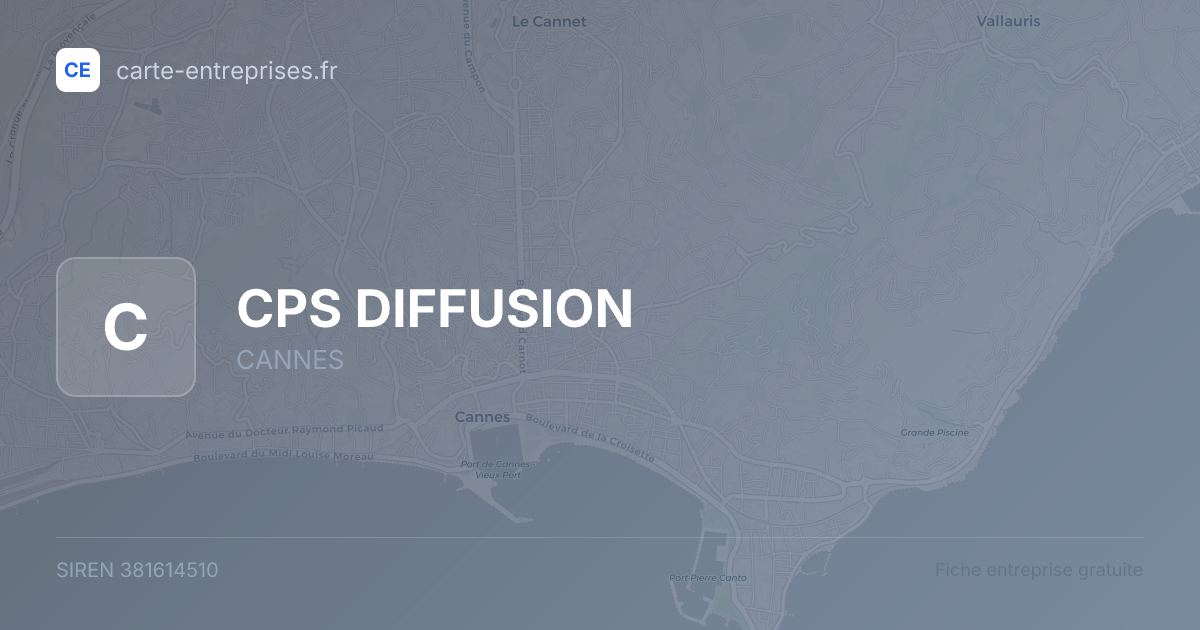 CPS DIFFUSION — 381614510 — fiche entreprise