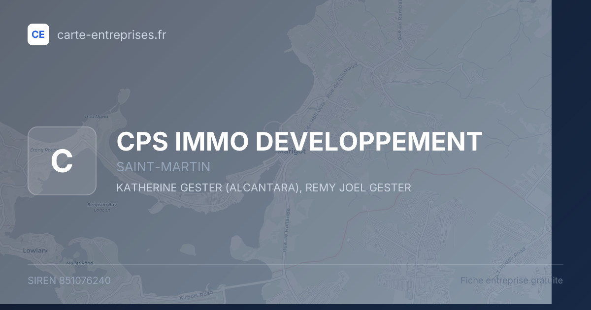 CPS IMMO DEVELOPPEMENT — 851076240 — fiche entreprise