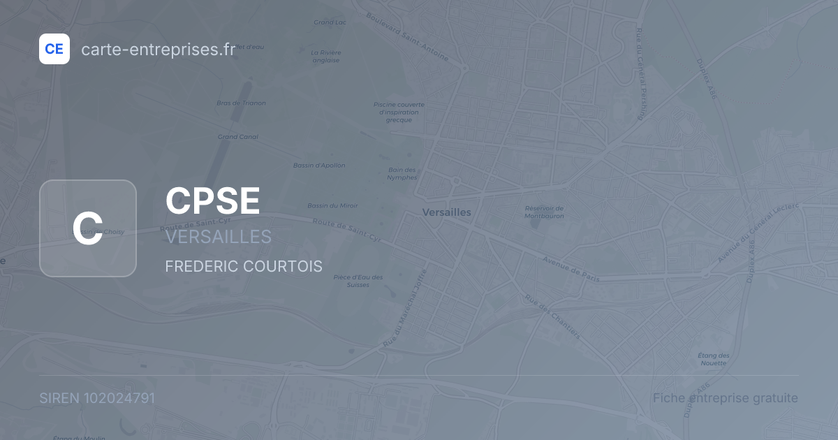 CPSE — 102024791 — fiche entreprise