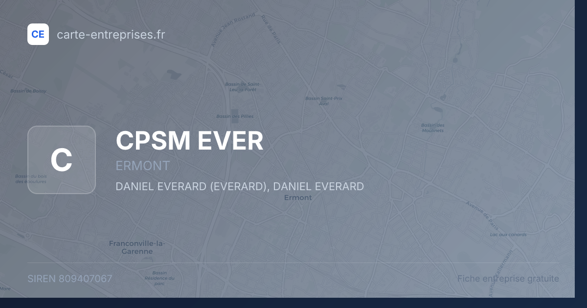 CPSM EVER — 809407067 — fiche entreprise