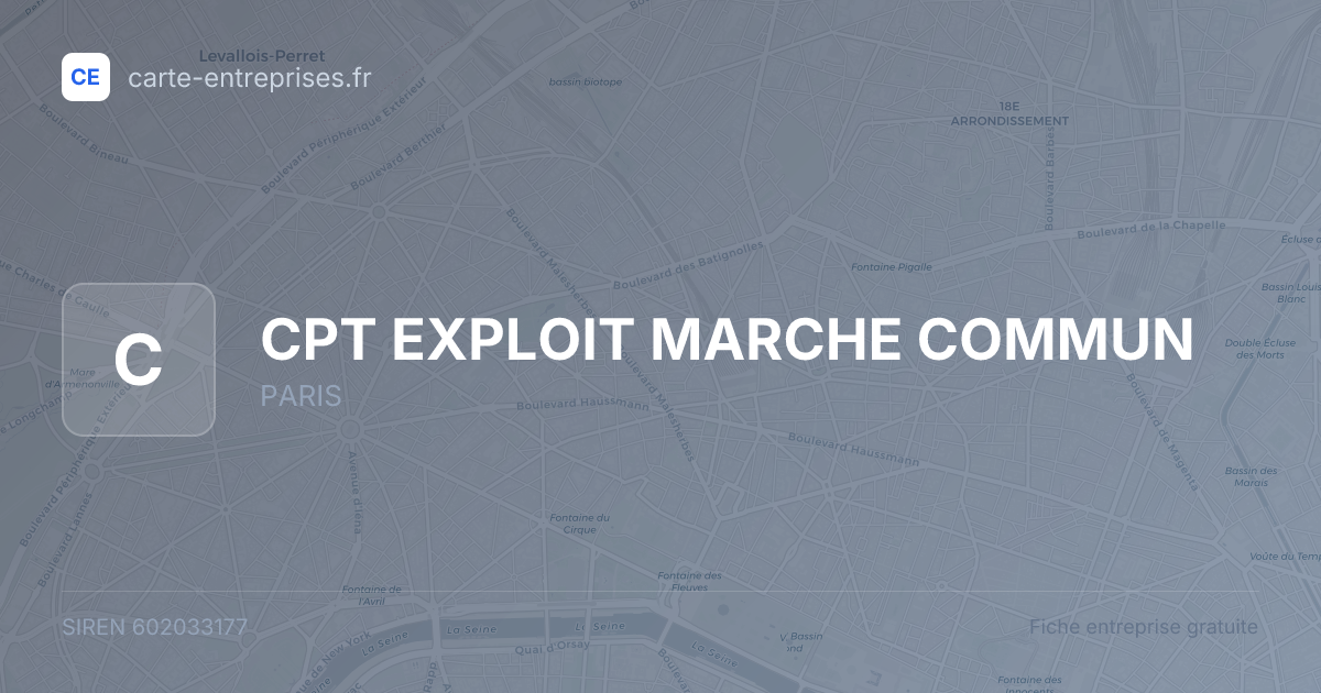 CPT EXPLOIT MARCHE COMMUN — 602033177 — fiche entreprise