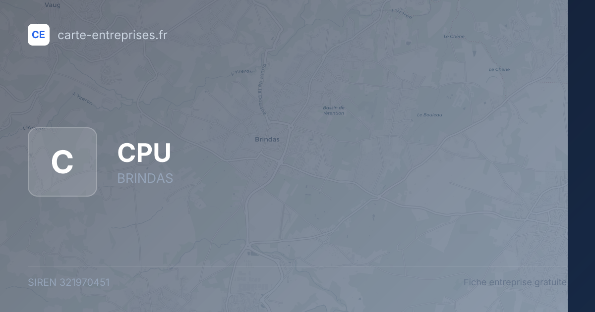 CPU — 321970451 — fiche entreprise