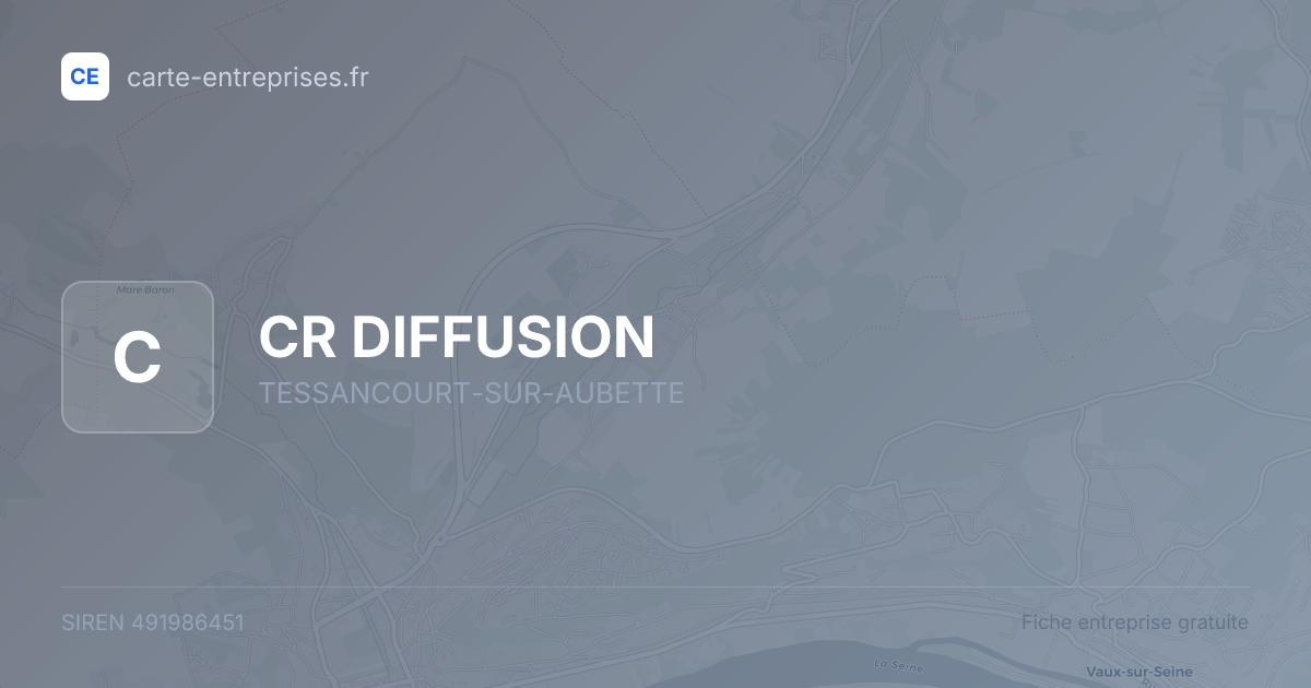 CR DIFFUSION — 491986451 — fiche entreprise