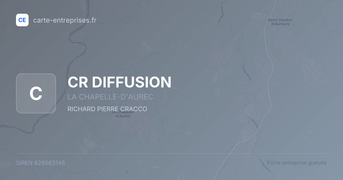 CR DIFFUSION — 828663146 — fiche entreprise