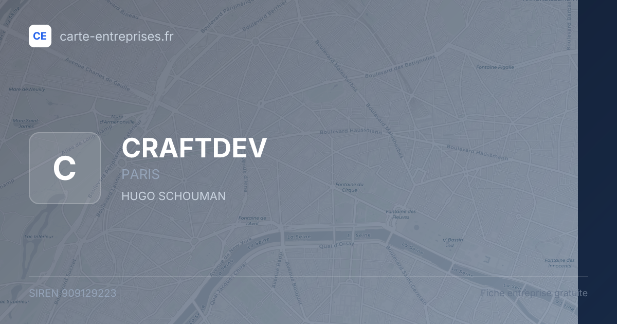 CRAFTDEV — 909129223 — fiche entreprise