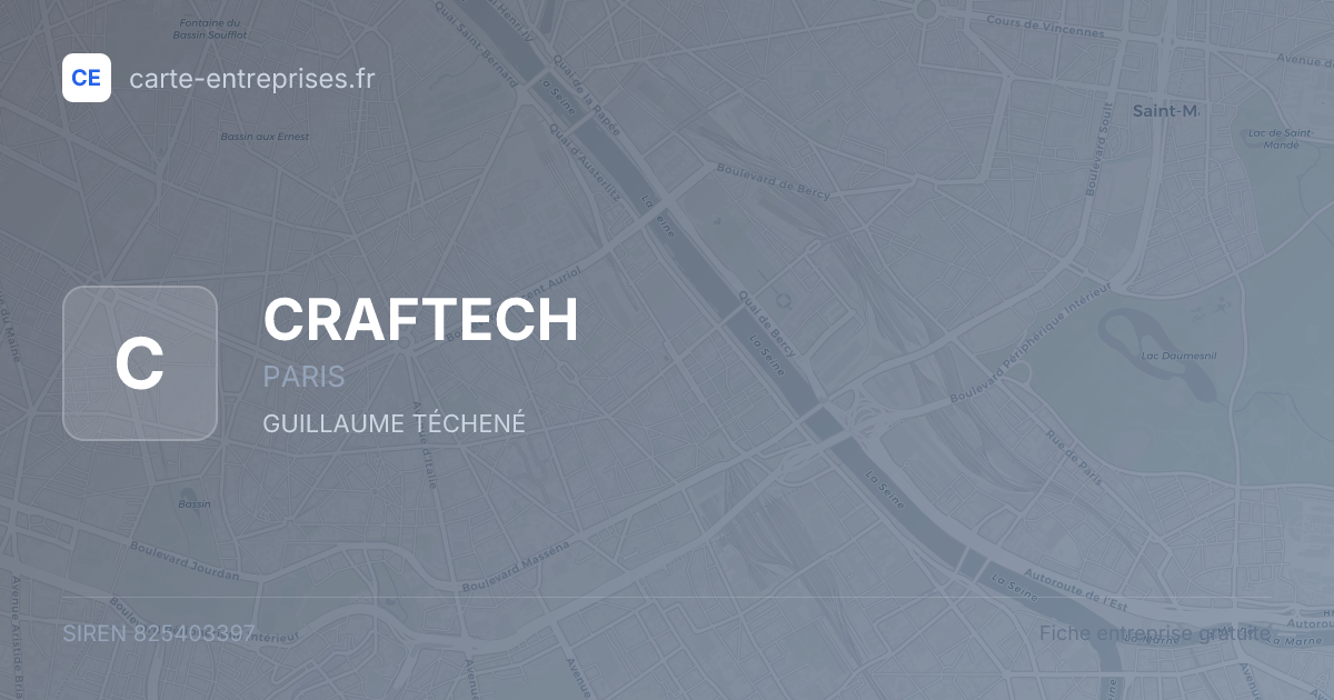CRAFTECH — 825403397 — fiche entreprise